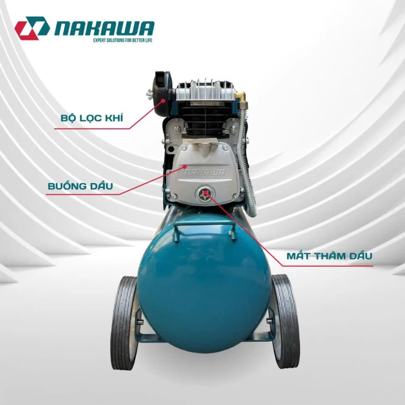 Máy Nén Khí đầu liền 2 tụ 2625W 50L NAKAWA NK-2T3550PRO - Hình ảnh 5 NAKAWA