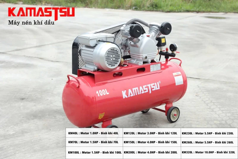 Máy Nén Khí Dây Đai 10Hp 320L Kamastsu KM320L - Hình ảnh 2 KAMASTSU