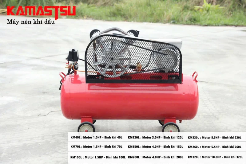 Máy Nén Khí Dây Đai 1.5Hp 100L Kamastsu KM100L - Hình ảnh 7 KAMASTSU