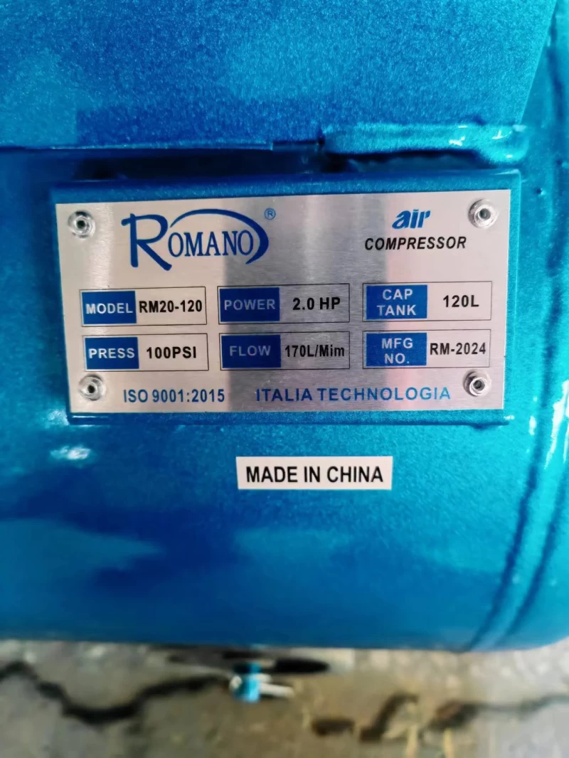 Máy Nén Khí Dây Đai 2HP 120L Romano ROMA20-120 - Hình ảnh 3 ROMANO