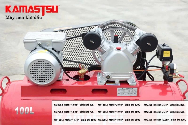 Máy Nén Khí Dây Đai 5.5Hp 230L Kamastsu KM230L - Hình ảnh 6 KAMASTSU