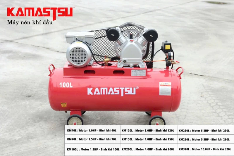 Máy Nén Khí Dây Đai 5.5Hp 260L Kamastsu KM260L - Hình ảnh 3 KAMASTSU