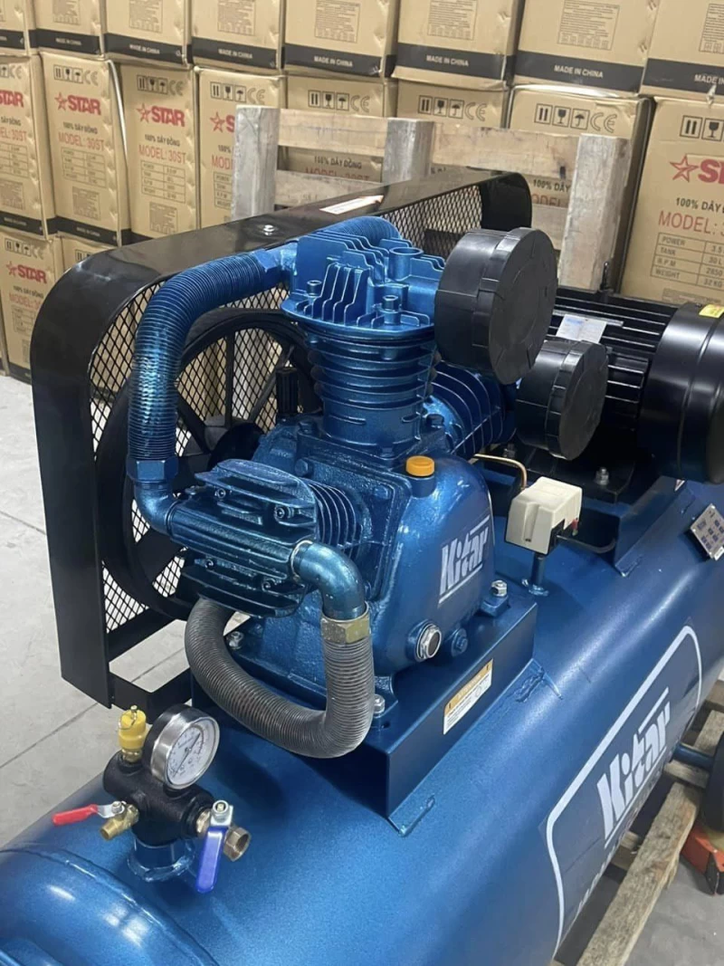 Máy Nén Khí Dây Đai Hai Cấp 10HP 340L Kitar KT100-340/S2 Áp 12.5 - Hình ảnh 2 KITAR
