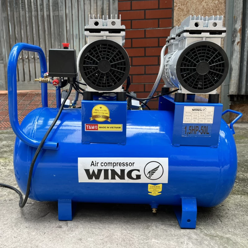 Máy Nén Khí Không Dầu Giảm Âm Wing 1.5HP 50L TW-OF550X2-50L - Hình ảnh 9 WING