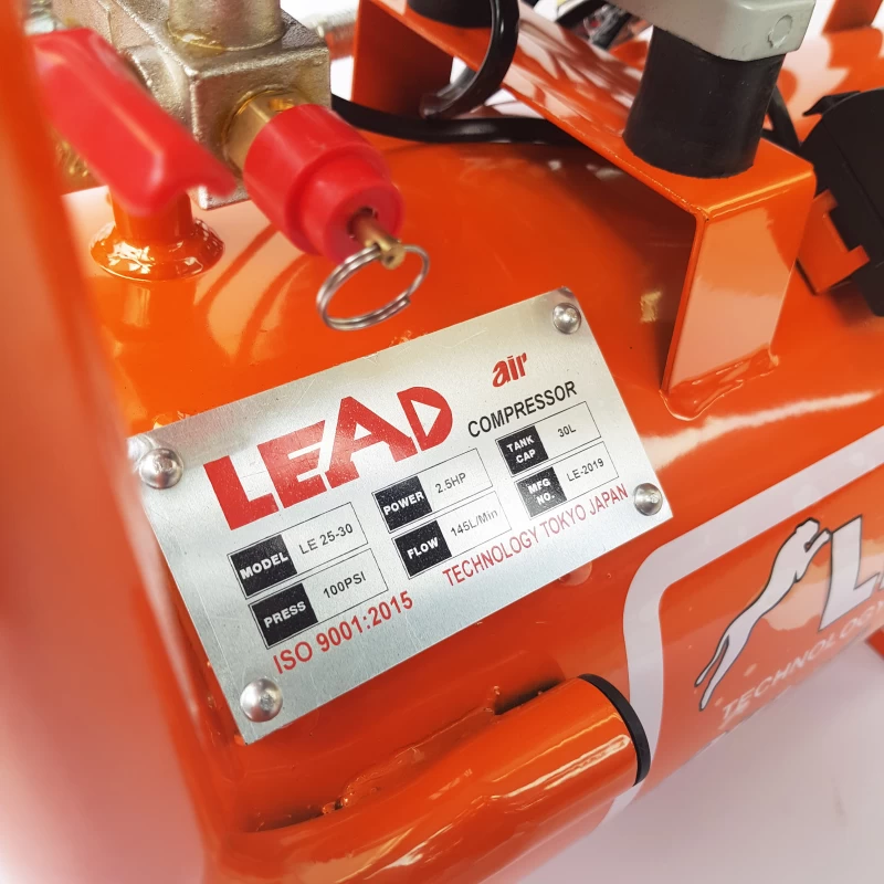 Máy Nén Khí Không Dầu Lên Hơi Nhanh 2.5HP 30L Lead LE 25-30 - Hình ảnh 4 LEAD