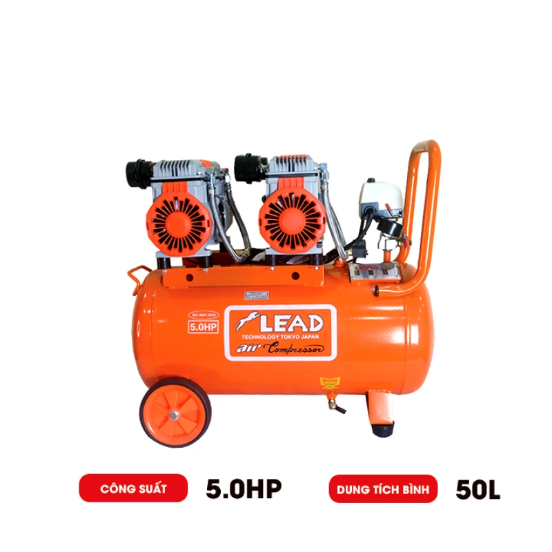 Máy Nén Khí Không Dầu Lên Hơi Nhanh 5HP 50L Lead LE 50-50 - Hình ảnh 5 LEAD