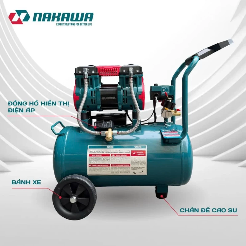Máy nén khí không dầu, tốc nhanh, siêu êm NK-BH1630E - 30 lít - Hình ảnh 4 NAKAWA
