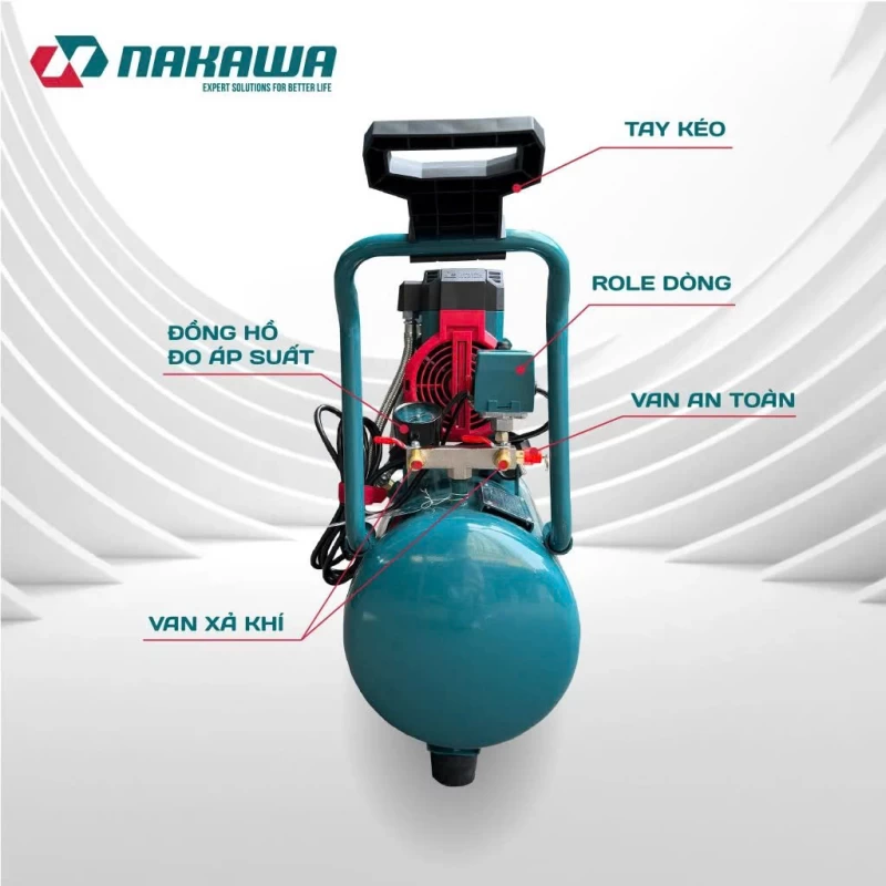 Máy nén khí không dầu, tốc nhanh, siêu êm NK-BH3030TURBO - 30 lít - Hình ảnh 1 NAKAWA