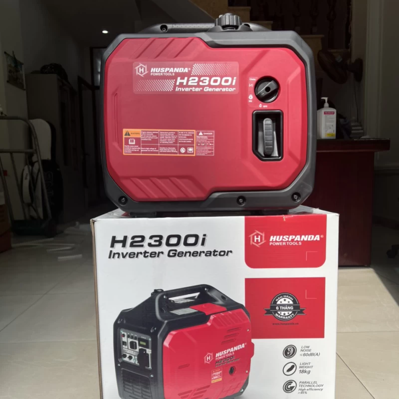 Máy Phát Điện Chạy Xăng Inverter 2Kw Huspanda H2300I Siêu Cách Âm - Hình ảnh 5 HUSPANDA