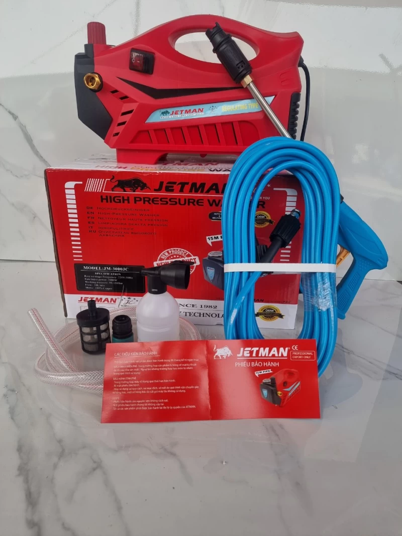Máy Rửa Xe 3000W Jetman JM-3000JC Chỉnh Áp - Hình ảnh 2 JETMAN