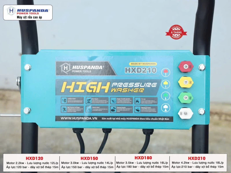 Máy Rửa Xe Cao Áp Huspanda HXD150 (3.0KW - 220V) - Hình ảnh 5 HUSPANDA