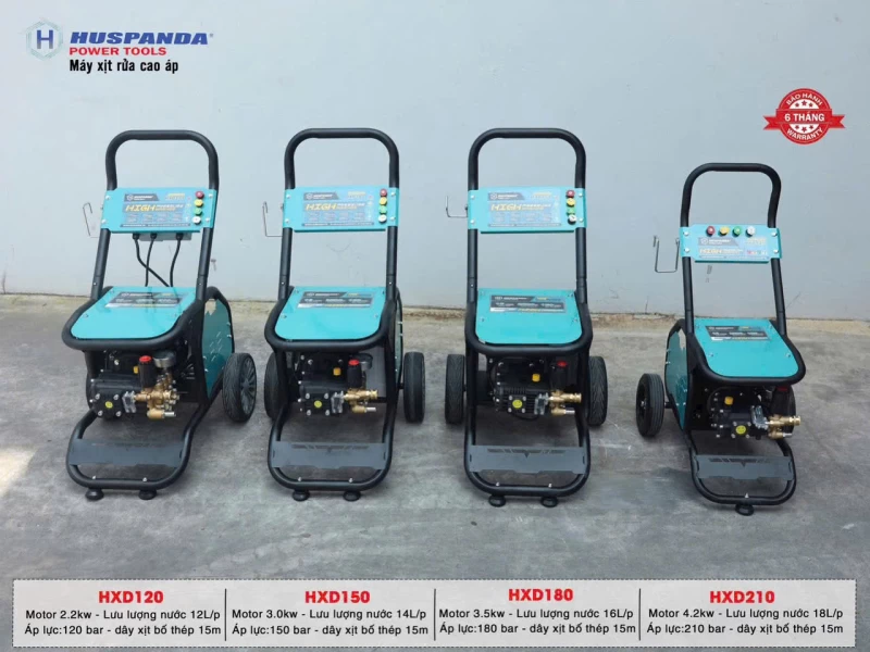 Máy Rửa Xe Cao Áp Huspanda HXD180 (3.5KW - 220V) - Hình ảnh 6 HUSPANDA