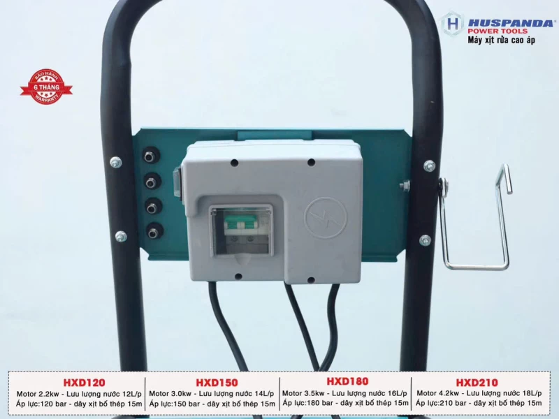 Máy Rửa Xe Cao Áp Huspanda HXD180 (3.5KW - 220V) - Hình ảnh 3 HUSPANDA