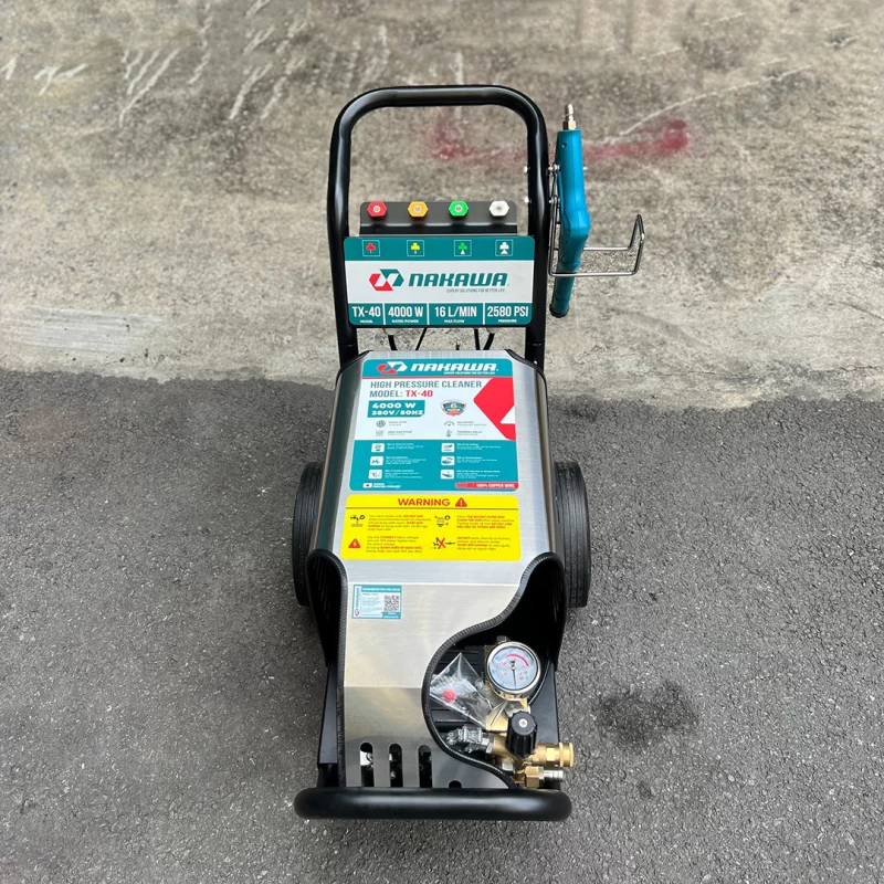 Máy Rửa Xe Cao Áp Nakawa 4Kw TX-40 3 Pha Piston Sứ - Hình ảnh 1 NAKAWA