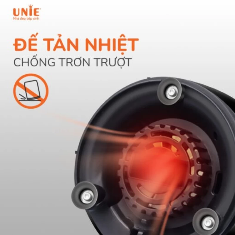 Máy xay sinh tố UNIE UMB05 cối xay dạng bình nước nhỏ gọn, lưỡi dao 4 cánh bằng inox - Hình ảnh 4 UNIE