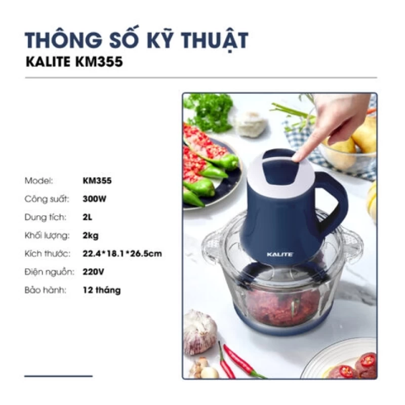 Máy xay thịt KALITE KM355 đa năng dung tích 2L - Hình ảnh 4 KALITE