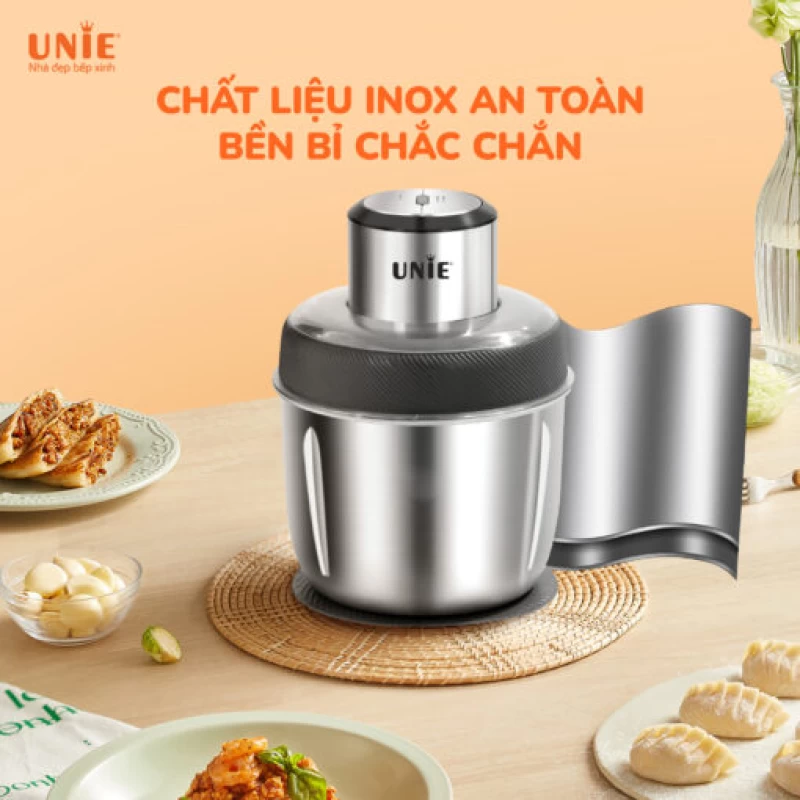 Máy xay thịt Unie UE226 dung tích 2.5L, 2 cối xay đa năng, trục bóc hành, tỏi, đánh ruốc tiện lợi - Hình ảnh 1 UNIE
