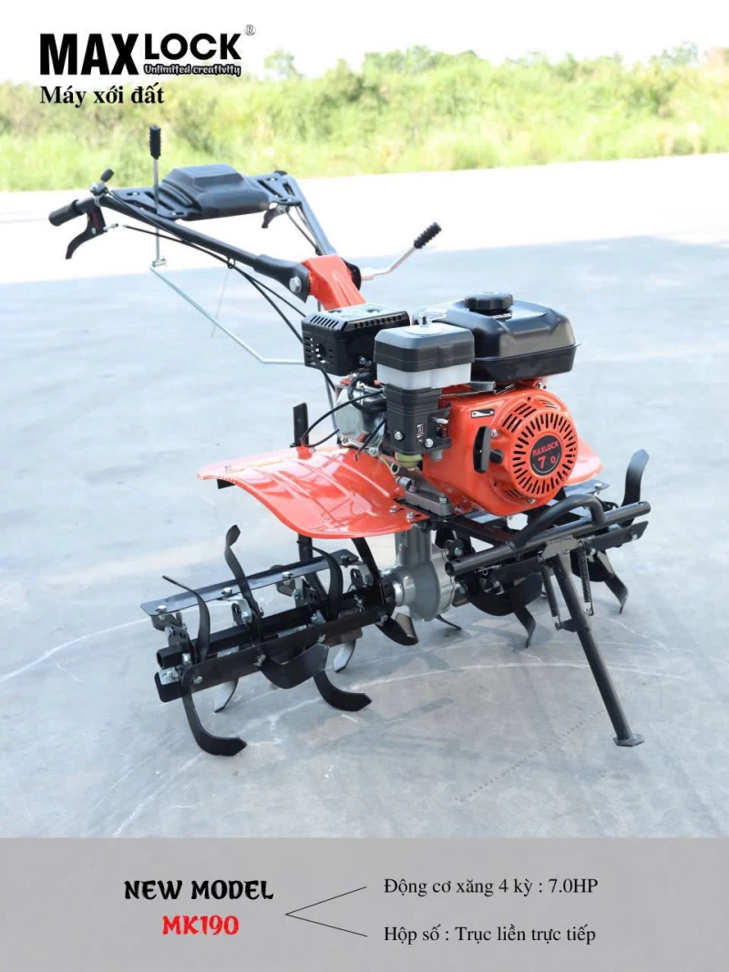 Máy Xới Đất Chạy Xăng Maxlock MK190 - Hình ảnh 3 MAXLOCK