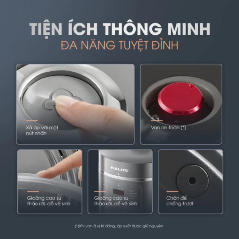 Nồi áp suất đa năng KALITE KPC5001 dung tích 5L - Hình ảnh 14 KALITE