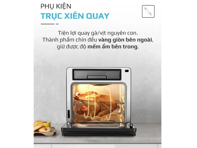 Nồi Chiên Hấp Đa Năng OLIVO SF1600 - Phiên bản Đặc Biệt cao cấp nhất, Màn hình OLED hiện đại, 70 chế độ cài sẵn, Dung tích 16L, Vệ sinh dễ dàng - Hình ảnh 8 OLIVO