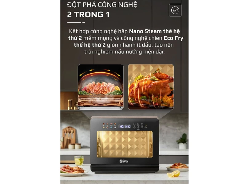 Nồi Chiên Hấp Đa Năng OLIVO SteamFry Xtra - Hình ảnh 4 OLIVO