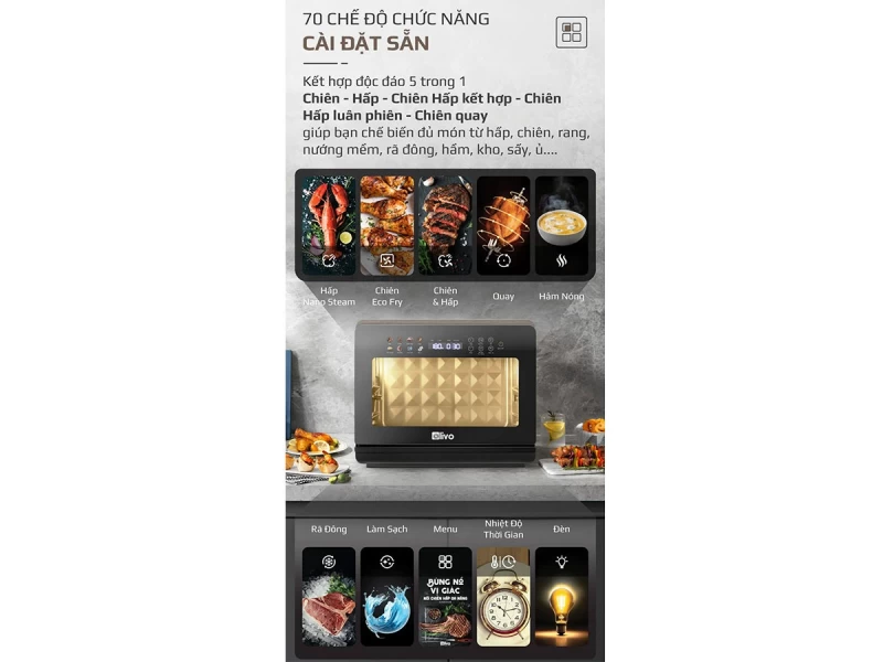 Nồi Chiên Hấp Đa Năng OLIVO SteamFry Xtra - Hình ảnh 16 OLIVO