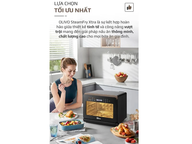 Nồi Chiên Hấp Đa Năng OLIVO SteamFry Xtra - Hình ảnh 10 OLIVO