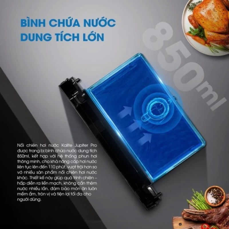 Nồi chiên hơi nước Kalite Jupiter Pro – Công nghệ hơi nước 3S siêu tốc, dung tích lớn 18L - Hình ảnh 5 KALITE