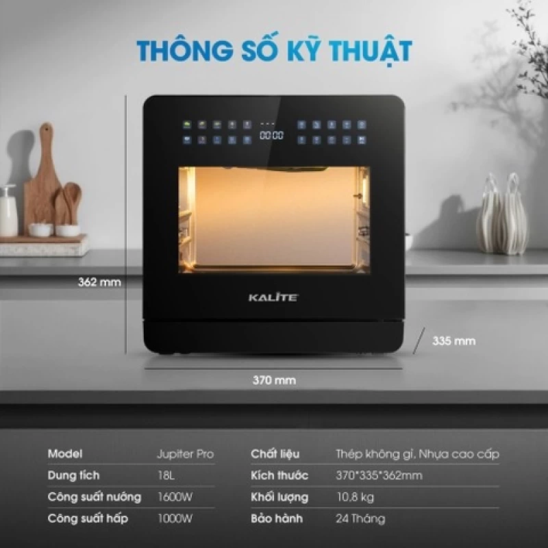Nồi chiên hơi nước Kalite Jupiter Pro – Công nghệ hơi nước 3S siêu tốc, dung tích lớn 18L - Hình ảnh 1 KALITE