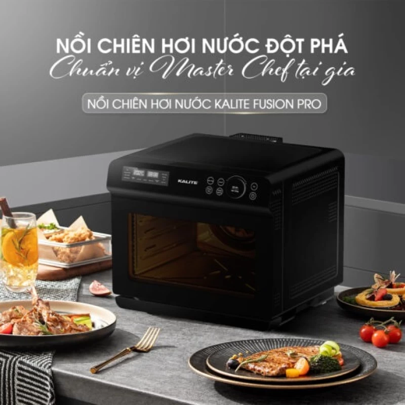 Nồi chiên hơi nước KALITE STEAM FUSION PRO, 4in1 chiên, hấp, nướng, rã đông, 20 lít - Hình ảnh 2 KALITE