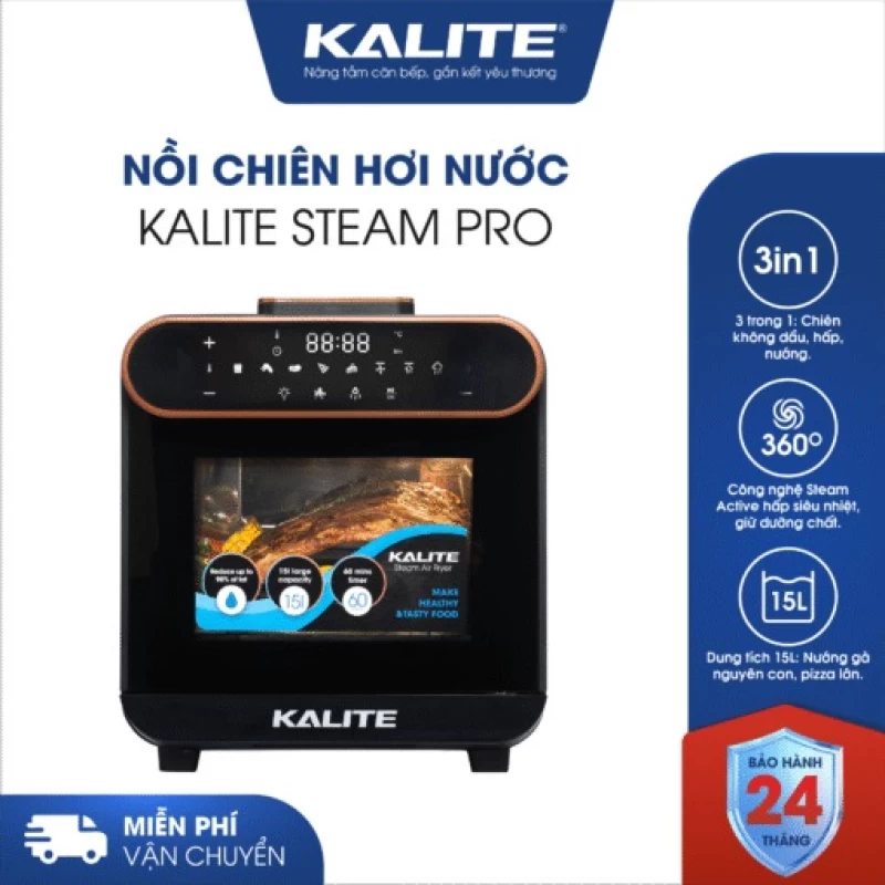 Nồi chiên hơi nước KALITE STEAM PRO 15 lít, 3 trong 1 - Hình ảnh 1 KALITE