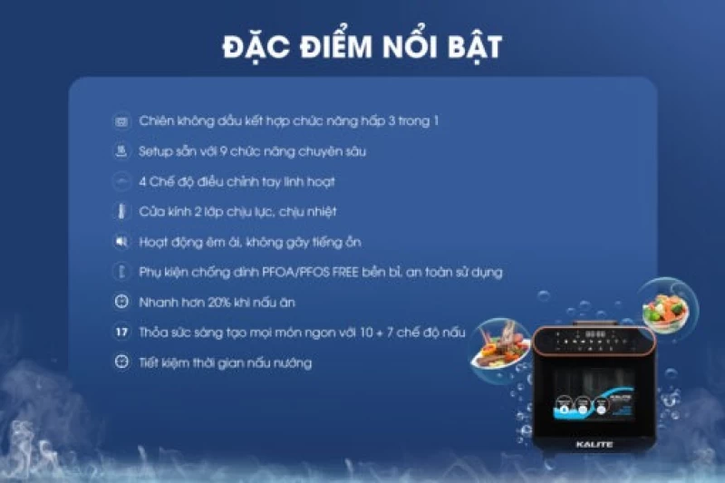 Nồi chiên hơi nước KALITE STEAM PRO 15 lít, 3 trong 1 - Hình ảnh 11 KALITE