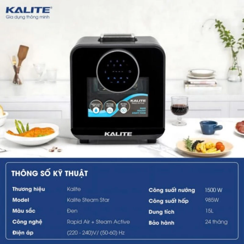 Nồi chiên hơi nước KALITE STEAM STAR 15 lít, đa năng - Hình ảnh 10 KALITE