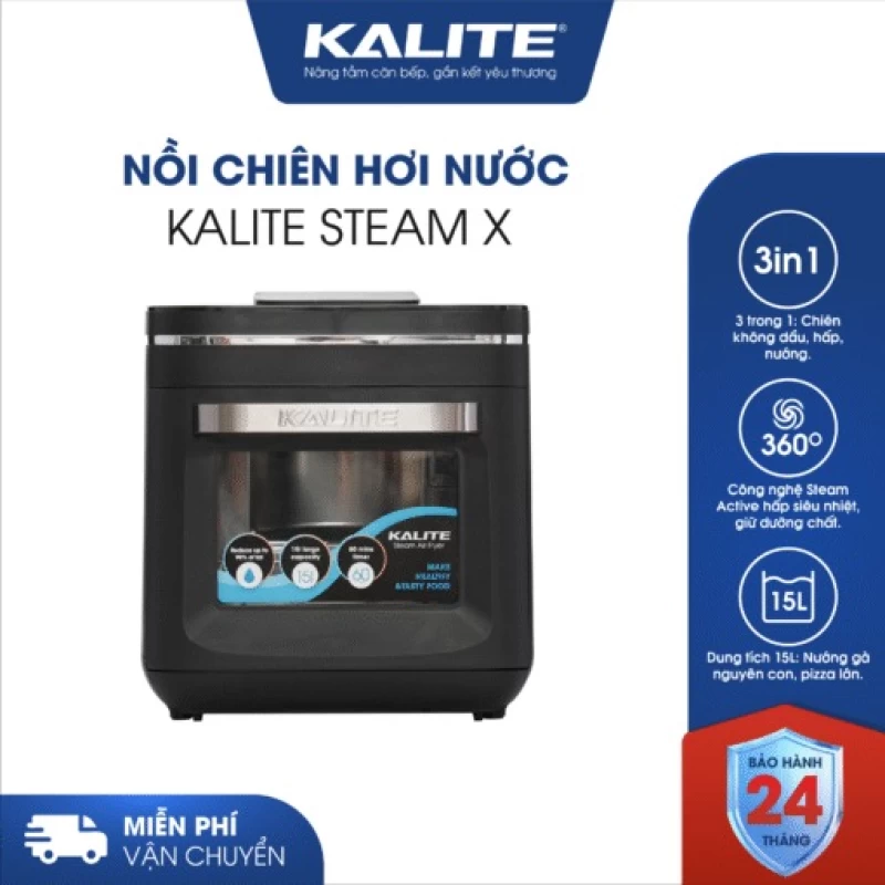 Nồi chiên hơi nước KALITE STEAM X 15 lít đa năng hấp nướng chiên - Hình ảnh 1 KALITE