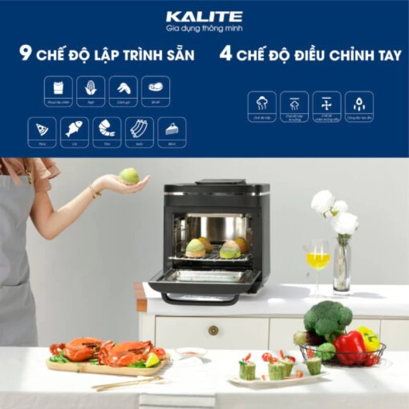 Nồi chiên hơi nước KALITE STEAM X 15 lít đa năng hấp nướng chiên - Hình ảnh 2 KALITE