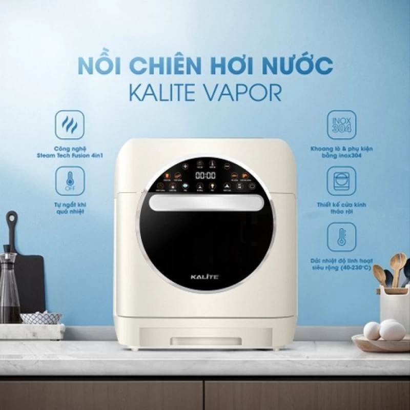 Nồi chiên hơi nước Kalite Vapor 4in1, 8 chế độ nấu tự động - Hình ảnh 5 KALITE