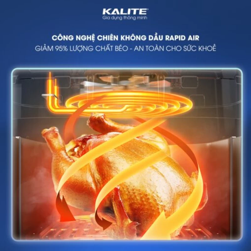 Nồi chiên không dầu KALITE KL-1200 12L giảm 95% chất béo - Hình ảnh 10 KALITE