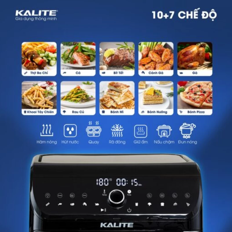 Nồi chiên không dầu KALITE KL-1200 12L giảm 95% chất béo - Hình ảnh 7 KALITE