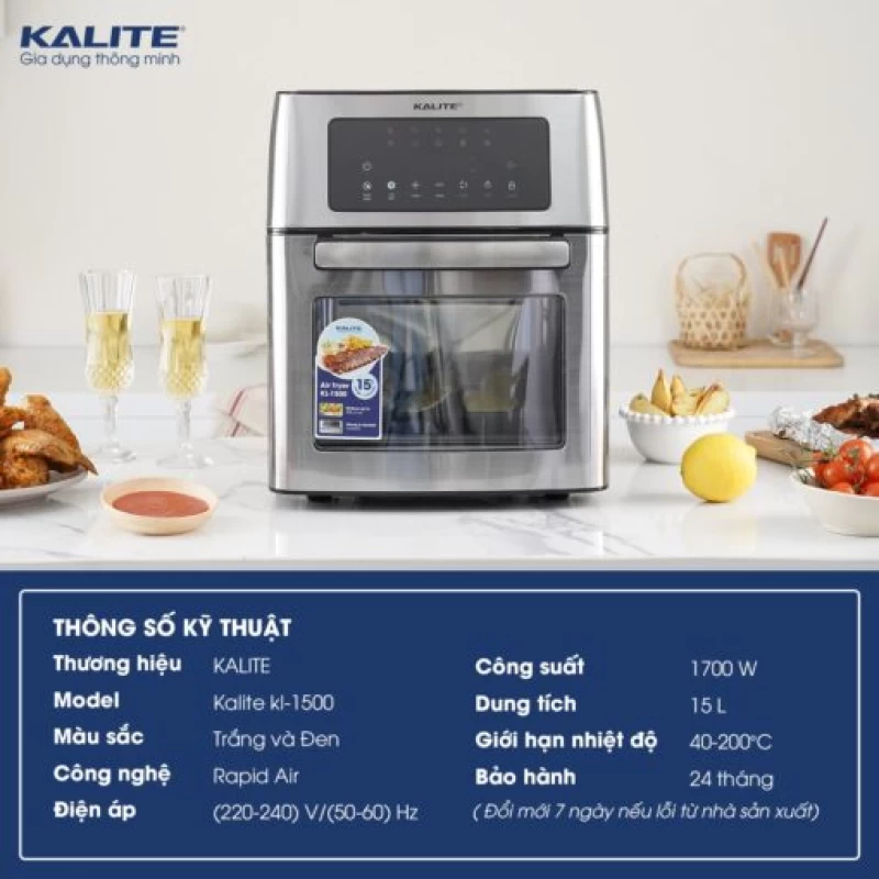 Nồi chiên không dầu KALITE KL-1500 15 lít - Hình ảnh 2 KALITE