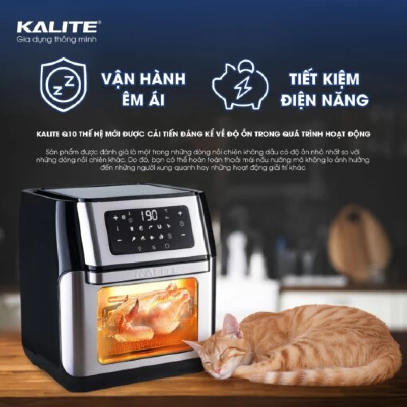 Nồi chiên không dầu KALITE Q10 10 lít, trục xiên quay, nhiều phụ kiện - Hình ảnh 3 KALITE
