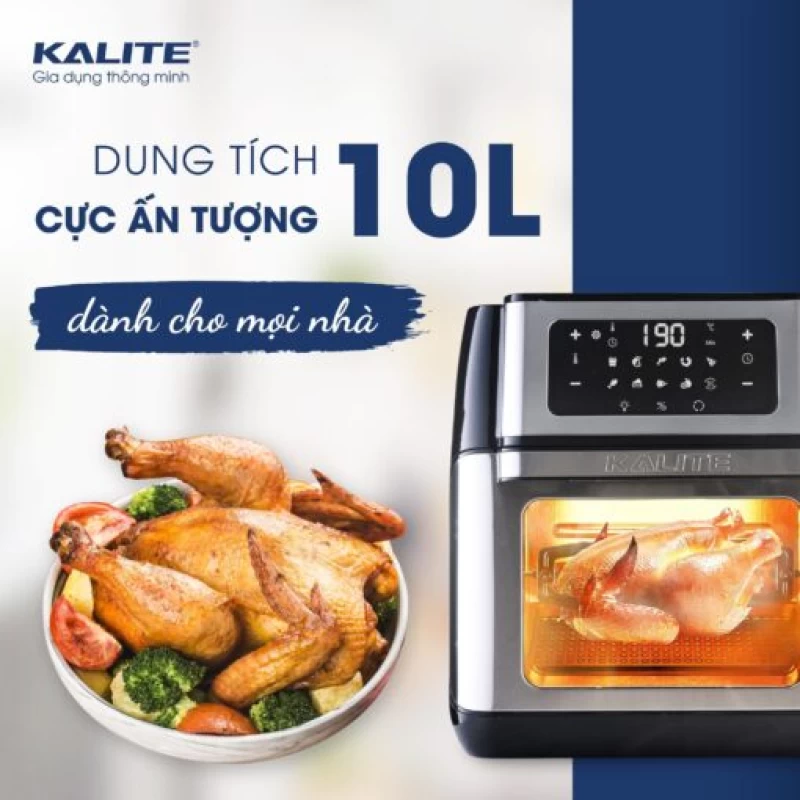 Nồi chiên không dầu KALITE Q10 10 lít, trục xiên quay, nhiều phụ kiện - Hình ảnh 7 KALITE