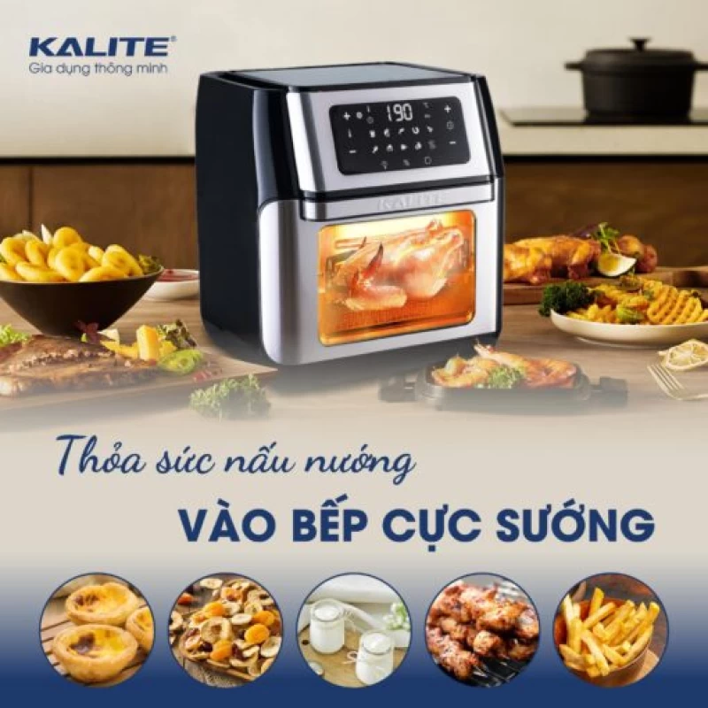 Nồi chiên không dầu KALITE Q10 10 lít, trục xiên quay, nhiều phụ kiện - Hình ảnh 8 KALITE