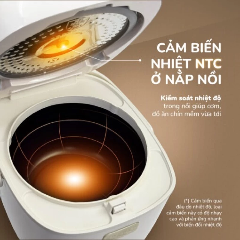 Nồi cơm điện lòng gốm cao cấp UNIE URC818, chống dính tự nhiên, dung tích 1,8L - Hình ảnh 10 UNIE