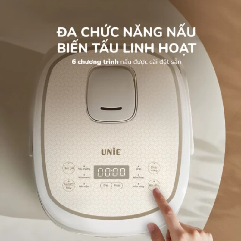 Nồi cơm điện lòng gốm cao cấp UNIE URC818, chống dính tự nhiên, dung tích 1,8L - Hình ảnh 4 UNIE