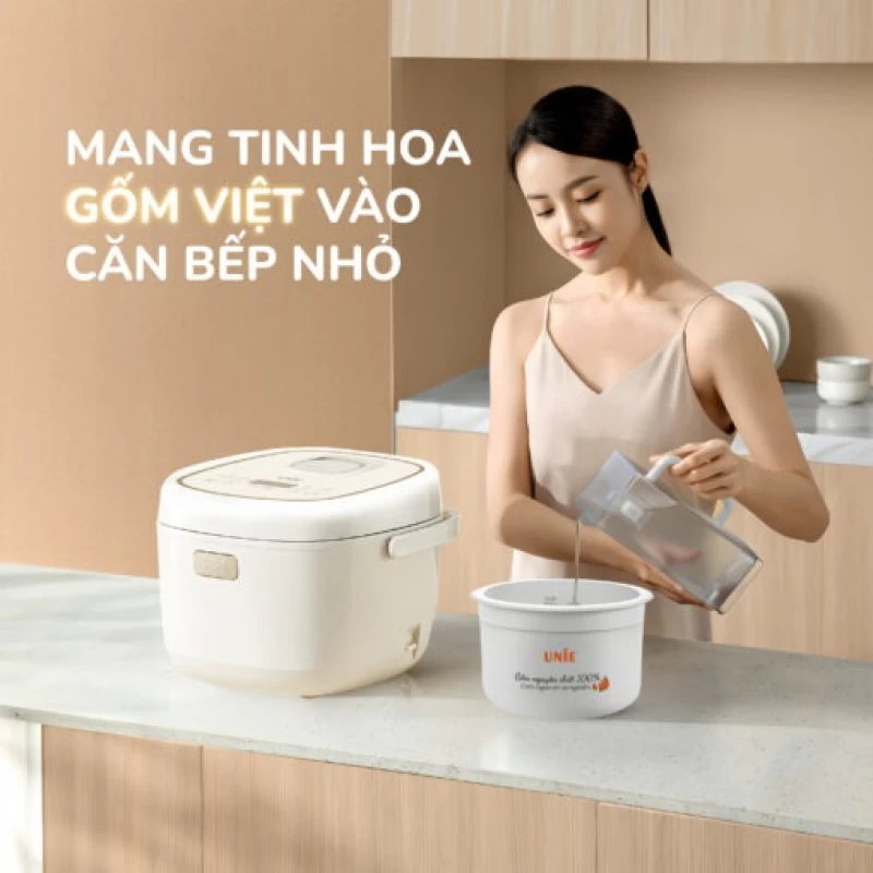 Nồi cơm điện lòng gốm cao cấp UNIE URC818, chống dính tự nhiên, dung tích 1,8L - Hình ảnh 15 UNIE