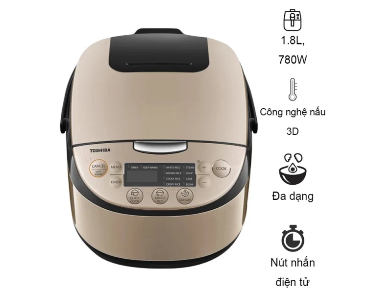 Nồi cơm điện tử Toshiba RC-18DR3PV(G) - Hình ảnh 4 TOSHIBA