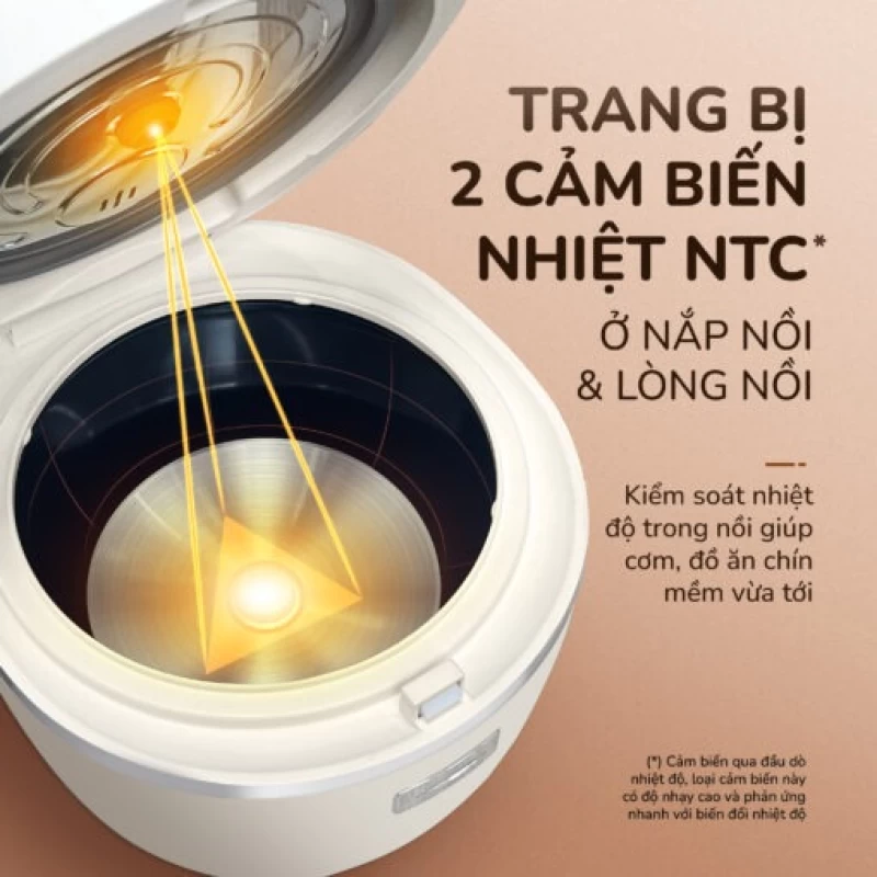 Nồi cơm điện tử UNIE URC612 , nấu cơm giảm đường, lòng nồi inox, dung tích 1,2L - Hình ảnh 10 UNIE