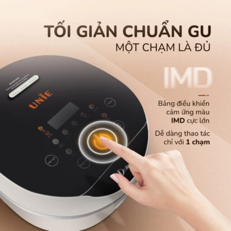 Nồi cơm điện tử UNIE URC612 , nấu cơm giảm đường, lòng nồi inox, dung tích 1,2L - Hình ảnh 4 UNIE