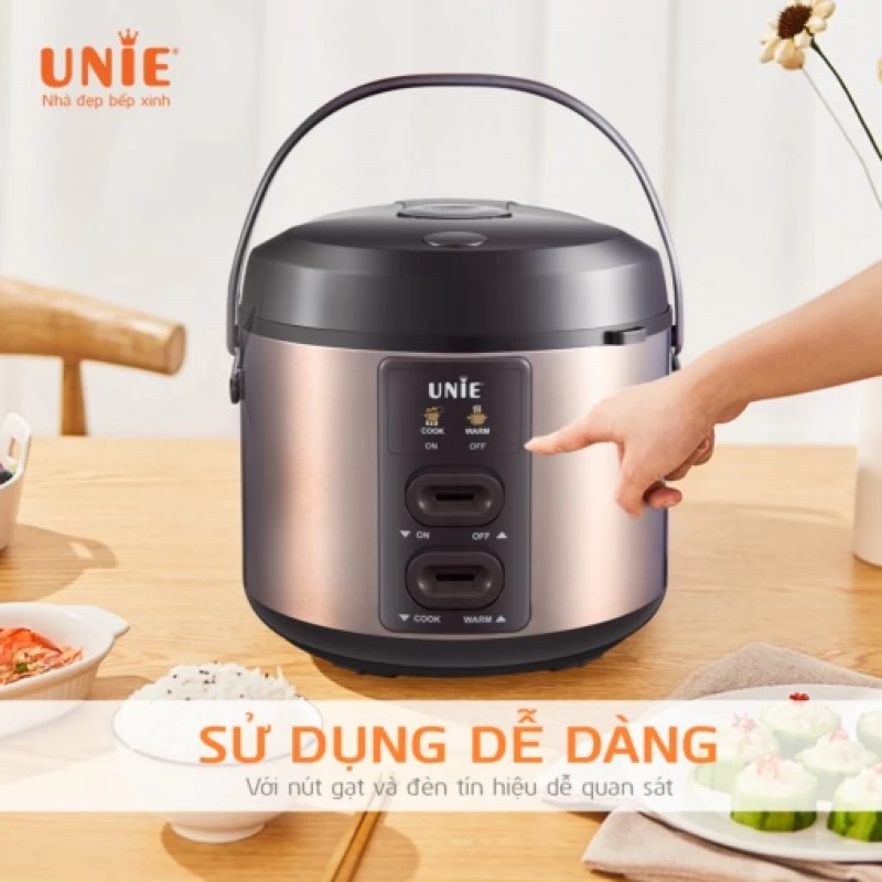 Nồi cơm điện UNIE UE-626 dung tích 1.8L, công suất 700W, lòng nồi chống dính 5 lớp - Hình ảnh 3 UNIE
