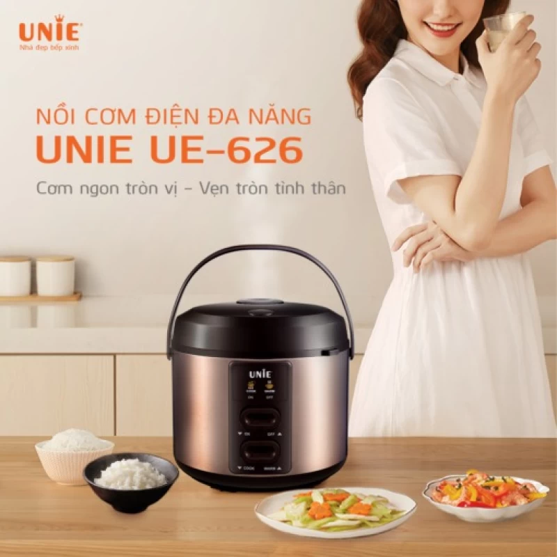 Nồi cơm điện UNIE UE-626 dung tích 1.8L, công suất 700W, lòng nồi chống dính 5 lớp - Hình ảnh 1 UNIE